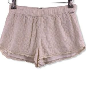 Abercrombie Kids Cream Lace‎ Pull On Shorts Large